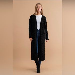 S35-Honeycomb Knit Duster